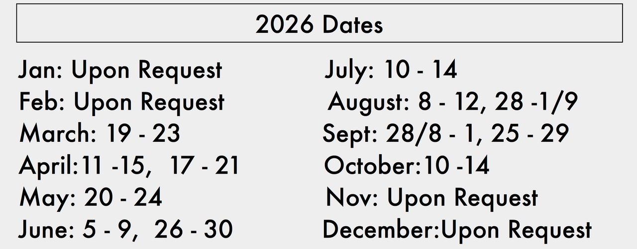 2026 Dates 5 Day UPDATED
