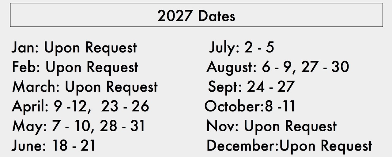 2027 Dates 4 Day