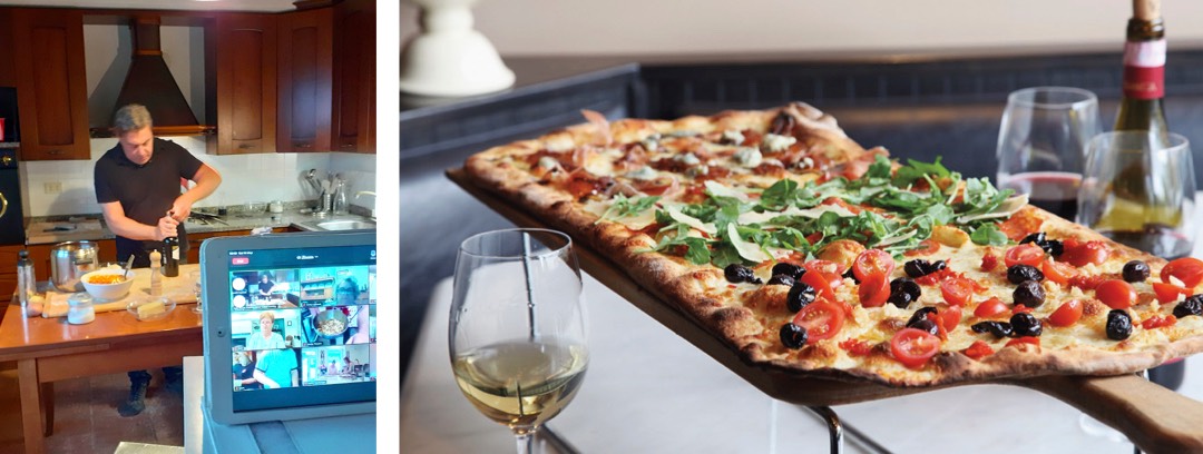Online virtual Italian cooking class zoom