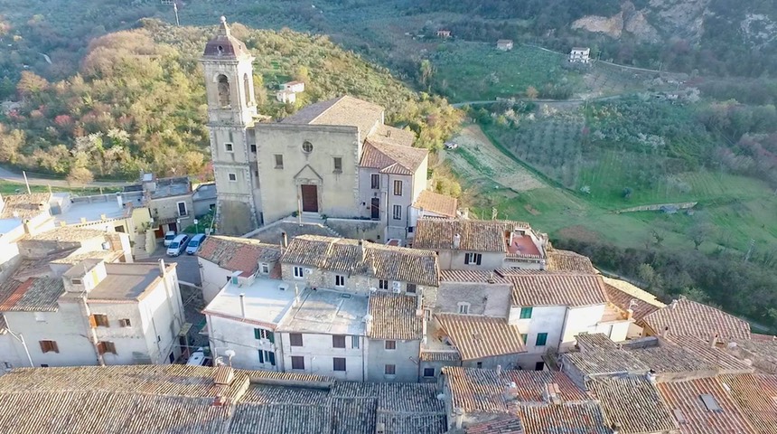 toffia village, ariel view