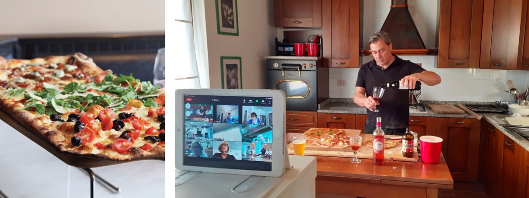 Virtual online Italian cooking class interactive